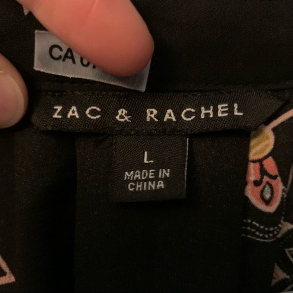 EUC Large Black Boho Paisley Floral Top - Picture 7 of 8